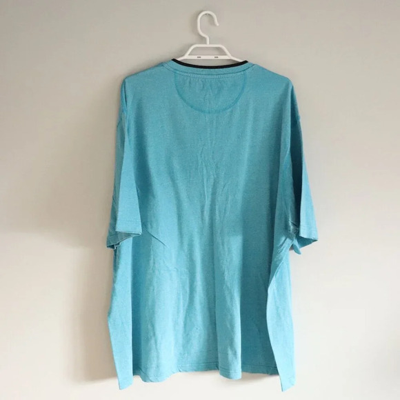 U.S. Polo Assn. Men's 3XLT Blue Stretch Button Cotton Short Sleeve Casual Shirt - Picture 2 of 12